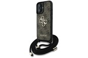 Mobil - Deksel og etui - GUESS 4G Big Logo Cord Stap Crossbody Case for iPhone 16 Plus Brown - 3666339434427