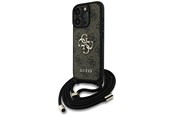 Mobil - Deksel og etui - GUESS 4G Big Logo Cord Stap Crossbody Case for iPhone 16 Pro Brown - 3666339434434