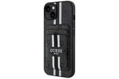 Mobil - Deksel og etui - GUESS 4G Stripes case with Magsafe wallet for iPhone 15 black - 3666339452308