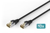 Nettverkskabel - DIGITUS patch cable - 3 m - black - Svart - DK-1644-A-030-OD-10