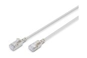 Nettverkskabel - DIGITUS patch cable - 30 cm - grey - Grå - DK-1632-A-003S-10