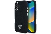 Mobil - Deksel og etui - GUESS Denim Triangle Logo MagSafe case for iPhone 16 - black - 3666339428129
