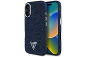 Mobil - Deksel og etui - GUESS Denim Triangle Logo MagSafe iPhone 16 Case - Blue - 3666339428273