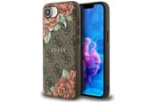 Mobil - Deksel og etui - GUESS 4G Flowers Print MagSafe case for iPhone 16e - brown - 3666339453343