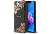 Mobil - Deksel og etui - GUESS 4G Flowers Print MagSafe case for iPhone 16e - black - 3666339453336