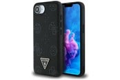Mobil - Deksel og etui - GUESS Grained Hot Stamp Peony Triangle Logo MagSafe Case for iPhone 16e - Black - 3666339453312