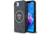 Mobil - Deksel og etui - GUESS IML Metal Glitter 4G Circle Triangle MagSafe Case for iPhone 16e - Black - 3666339454098