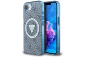 Mobil - Deksel og etui - GUESS IML Metal Glitter 4G Circle Triangle MagSafe Case for iPhone 16e - Blue - 3666339454111