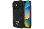Mobil - Deksel og etui - GUESS Grained Hot Stamp Peony Triangle Logo MagSafe Case for iPhone 16 - Black - 3666339427528