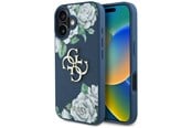 Mobil - Deksel og etui - GUESS Grained Roses Big 4G logo case for iPhone 16 - blue - 3666339427375