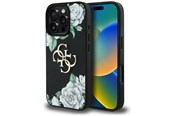 Mobil - Deksel og etui - GUESS Grained Roses Big 4G logo iPhone 16 Pro case - black - 3666339426941