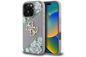 Mobil - Deksel og etui - GUESS Grained Roses Big 4G Logo iPhone 16 Pro Case - Purple - 3666339427245