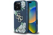 Mobil - Deksel og etui - GUESS Grained Roses Big 4G logo case for iPhone 16 Pro - blue - 3666339427399