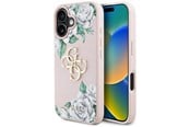 Mobil - Deksel og etui - GUESS Grained Roses Big 4G logo iPhone 16 case - pink - 3666339427078
