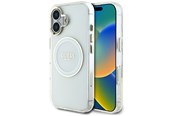 Mobil - Deksel og etui - GUESS IML Metal Colored Circle Classic Logo MagSafe case for iPhone 16 - white - 3666339428877