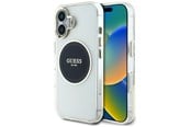 Mobil - Deksel og etui - GUESS IML Metal Colored Circle Classic Logo MagSafe case for iPhone 16 - black - 3666339428426