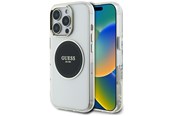 Mobil - Deksel og etui - GUESS IML Metal Colored Circle Classic Logo MagSafe Case for iPhone 16 Pro Max - Black - 3666339428457