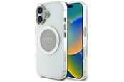 Mobil - Deksel og etui - GUESS IML Metal Colored Circle Classic Logo MagSafe case for iPhone 16 - gray - 3666339428723