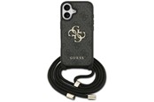 Mobil - Deksel og etui - GUESS 4G Big Logo Cord Stap Crossbody Case for iPhone 17 - Black - 3666339526733