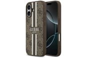 Mobil - Deksel og etui - GUESS 4G Printed Stripes MagSafe case for iPhone 17 - brown - 3666339491406