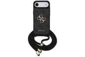 Mobil - Deksel og etui - GUESS 4G Big Logo Cord Stap Crossbody Case for iPhone Air - Black - 3666339526740