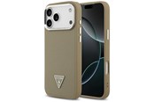 Mobil - Deksel og etui - GUESS Grained Triangle Logo MagSafe case for iPhone 17 Pro Max - brown - 3666339490553