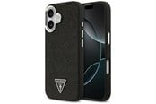 Mobil - Deksel og etui - GUESS Glitter Triangle Logo MagSafe Case for iPhone 17 - Black - 3666339516796