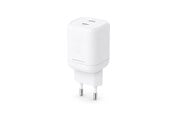 Mobil - Adaptere og ladere - ESSENTIALS by UPSTRÖM 100W Dual Port USB-C GaN Charger | 2 Ports - White - GC1001-E