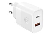 Mobil - Adaptere og ladere - ESSENTIALS by UPSTRÖM 30W Dual Port USB Charger USB-C & USB-A | 2 Ports - White - UA300-E