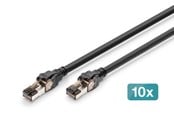 Nettverkskabel - DIGITUS patch cable - 5 m - black - Svart - DK-1843-050-10