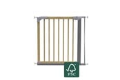 Babyutstyr - BabyDan Designer Gate med 1 forlenger, nature/ silver - 501272