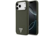 Mobil - Deksel og etui - GUESS Silicone Triangle Logo MagSafe Case for iPhone 17 Pro Max - Green - 3666339517304