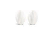 Dekorasjon - Simiu - Juleoppheng - 6 cm - Oval - Silkehvit - 2 pk - 5714255018967