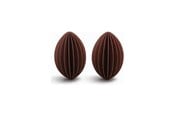 Dekorasjon - Simiu - Juleoppheng - 6 cm - Oval - Bordeaux rød - 2 pk - 5714255018981