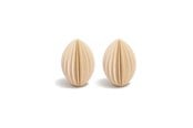Dekorasjon - Simiu - Juleoppheng - 6 cm - Oval - Beige - 2 pk - 5714255018974