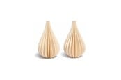 Dekorasjon - Simiu - Juleoppheng - 6 cm - Dråpe - Beige - 2 pk - 5714255018936