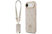 Mobil - Deksel og etui - GUESS 4G Strass Logo & Big Strap Metal Buttons MagSafe Case for iPhone Air - Pink - 3666339551117