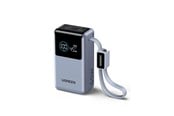 Nødlader - UGREEN Nexode Power Bank 55W - 2 Ports - Built-in USB-C Cable - Space Gray - 10000 mAh - 75701B