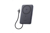 Nødlader - UGREEN MagFlow Air 30W Magnetic Wireless Power Bank with built-in USB-C cable - Gray - 10000 mAh - 75982B
