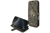 Mobil - Deksel og etui - GUESS Book 4G Metal Logo Case for iPhone 17 Pro - Brown - 3666339556327