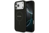 Mobil - Deksel og etui - GUESS Saffiano Classic Logo MagSafe Case for iPhone 17 Pro Max - Black - 3666339492403