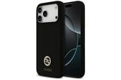 Mobil - Deksel og etui - GUESS Silicone Logo Strass 4G MagSafe Case for iPhone 17 Pro Max - Black - 3666339553135