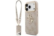 Mobil - Deksel og etui - GUESS 4G Big 4G Classic Logo Big Strap Metal Buttons Case for iPhone 17 Pro - Pink - 3666339488888