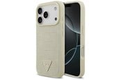 Mobil - Deksel og etui - GUESS Croco Triangle Logo MagSafe case for iPhone 17 Pro - gold - 3666339552527
