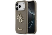 Mobil - Deksel og etui - GUESS Silicone Big 4G Script Case for iPhone 17 Pro - Brown - 3666339522414