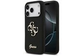 Mobil - Deksel og etui - GUESS Silicone Big 4G Script Case for iPhone 17 Pro - Black - 3666339522254