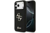 Mobil - Deksel og etui - GUESS Silicone Big 4G Script Case for iPhone 17 Pro Max - Black - 3666339522261