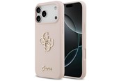 Mobil - Deksel og etui - GUESS Silicone Big 4G Script Case for iPhone 17 Pro Max - Pink - 3666339522742