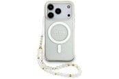Mobil - Deksel og etui - GUESS IML Glitter Pearl Strap MagSafe Case for iPhone 17 Pro - Clear - 3666339553326