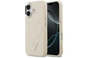 Mobil - Deksel og etui - GUESS Triangle Logo MagSafe Case for iPhone 17 - Beige - 3666339515676